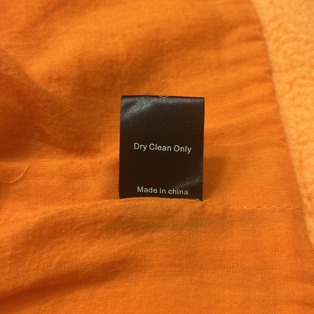 POL Snap Button Fuzzy Sherpa Long Sleeve Jacket Orange Women’s Size Small - Picture 8 of 8
